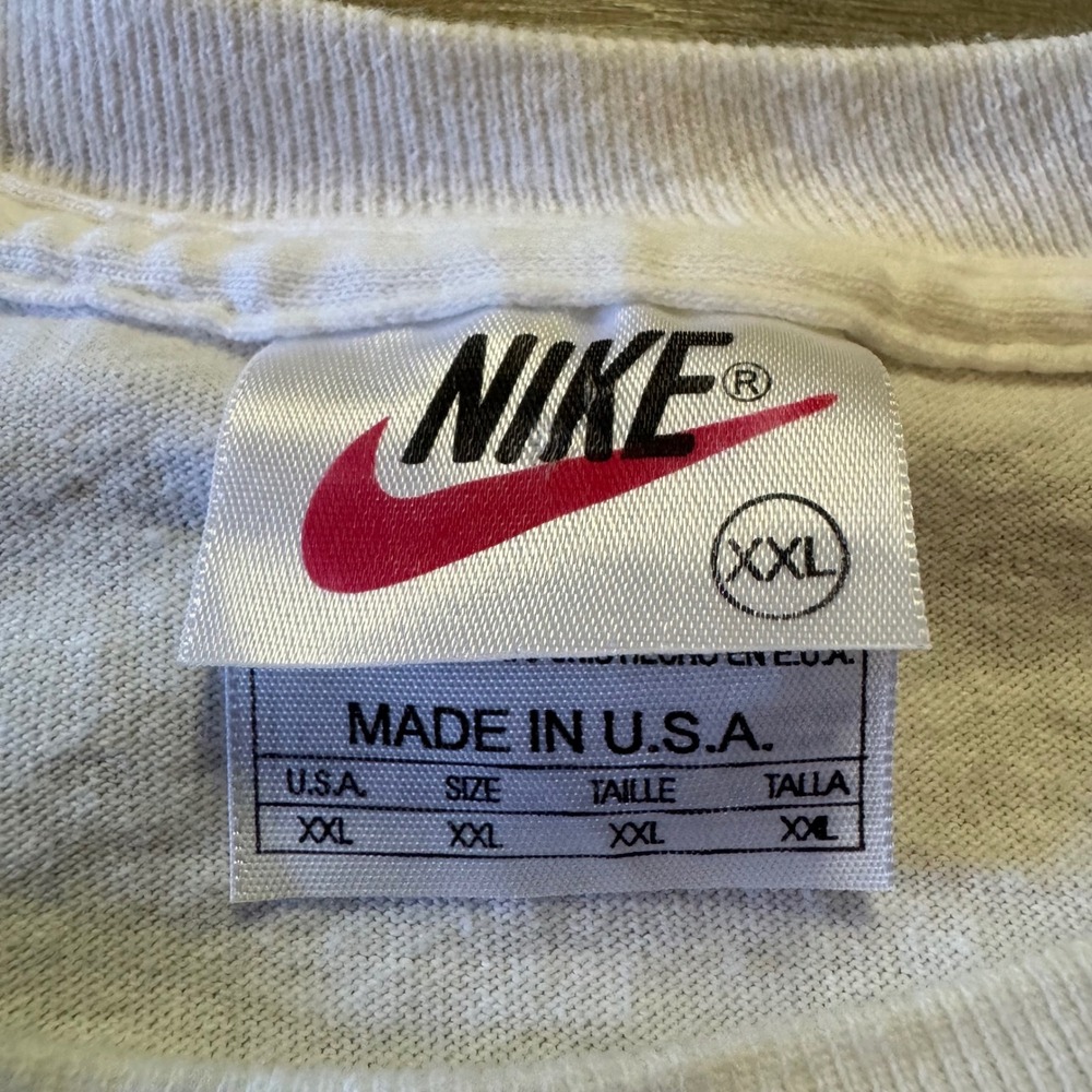 Vintage 90s Nike State Division 1 Long Sleeve T-Shirt White XXL Made in USA